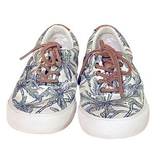 Sperry Striper II SeaCycled Sneakers Style STS25133 Tropical Leaf Print